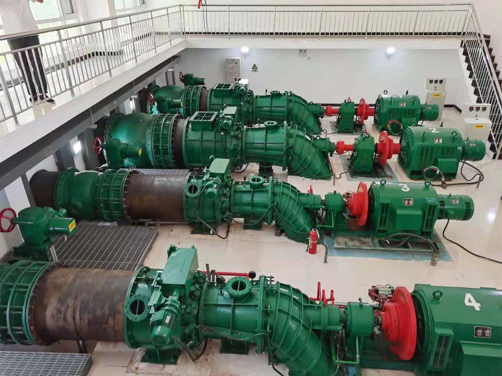莊里水庫(kù)水電站，采用軸伸貫流式水輪機(jī)